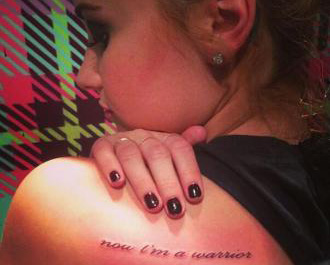 Demi Lovato warriortattoo