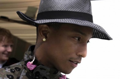 Pharrell backstage Photo: Jack Williams, Vanity Van