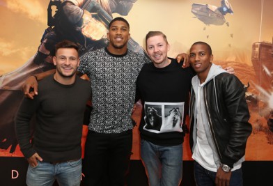 Danny Care, Anthony Joshua, Professor Green and Ashley Young